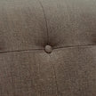 Solid Wood 3-Seater Sofa with Tufted Back Modern Box Frame Fabric Sofa