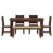 Cintee Sheesham Modern 6 Person Dining Set with 4 Chairs and Bench - Induscraft