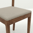 Sylvia Sheesham Wood Chair with Comfortable Upholstered Fabric Seat (Set of 2)