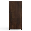 Solid Wood Dressing Table with Textured Panel Design & Storage Stool