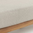 Solid Wood 2-Seater Sofa with Upholstered Cushions