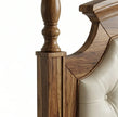 Classic Solid Wood Bed with Button-Tufted Upholstered Headboard