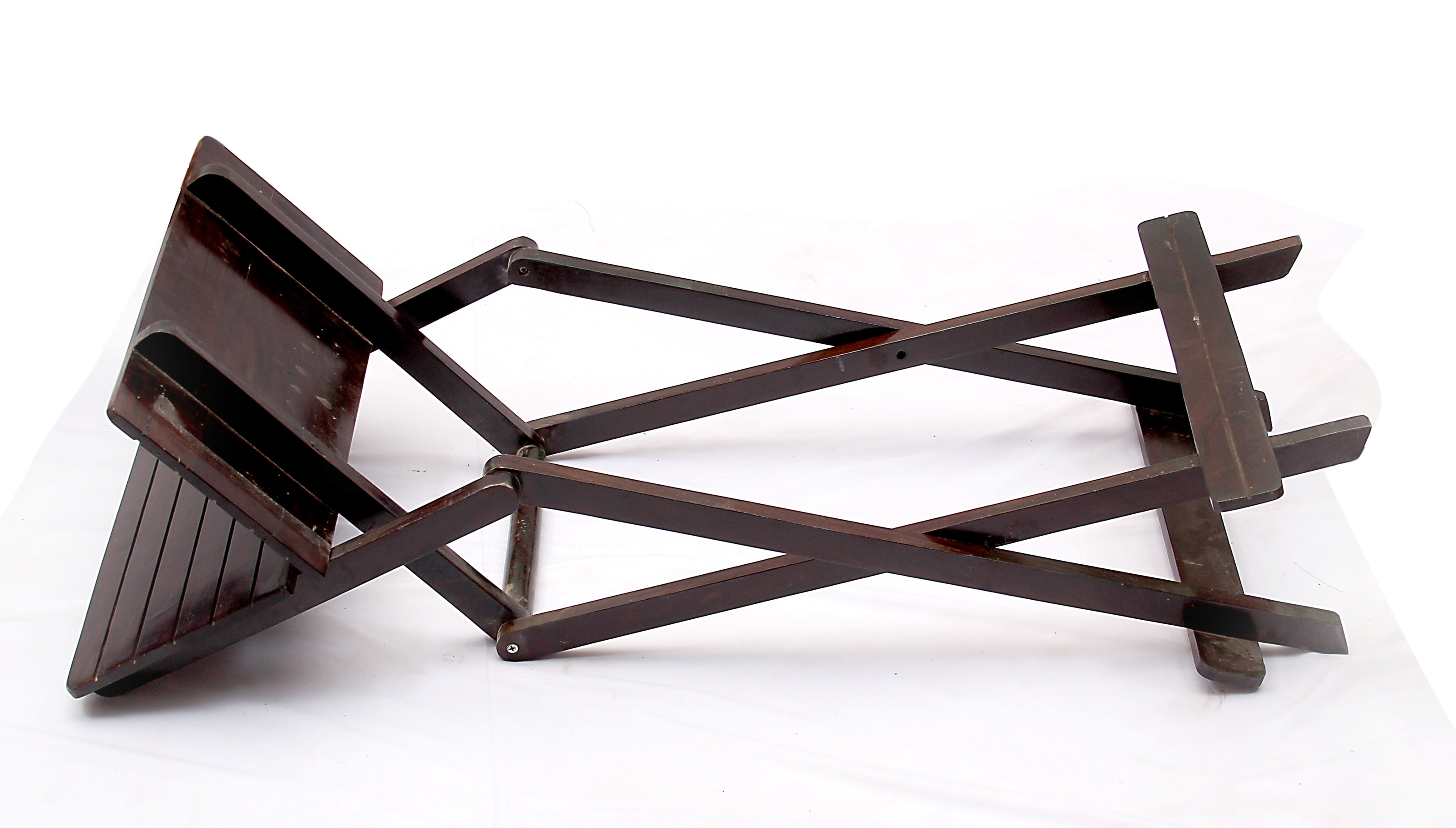 Folding Table by Induscraft of Solid Sheesham Wood with Compact and Foldable Feature - Induscraft