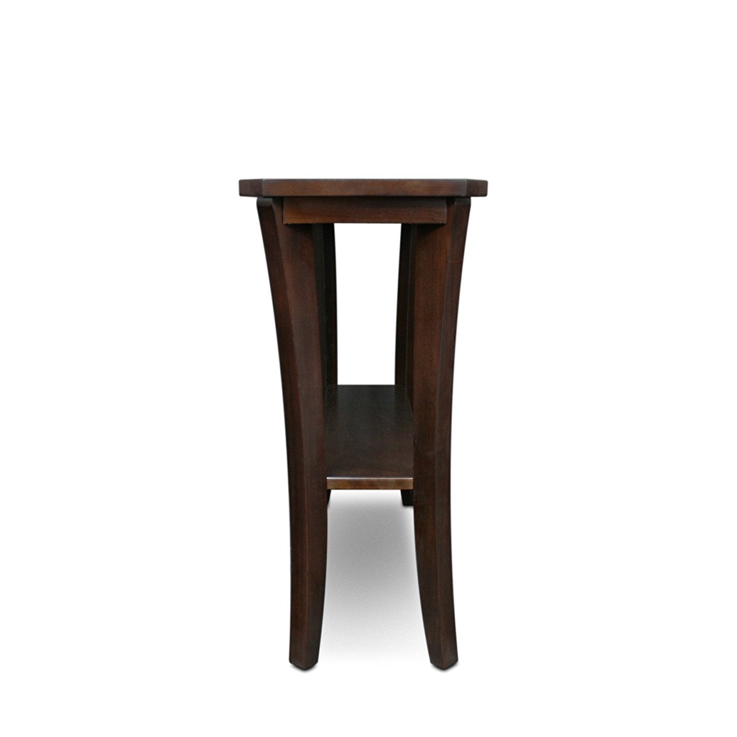 Sheesham console table side angle in a white background