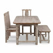 Mathilide Solid Wood 6 Seater Dining Table with Chairs and Bench