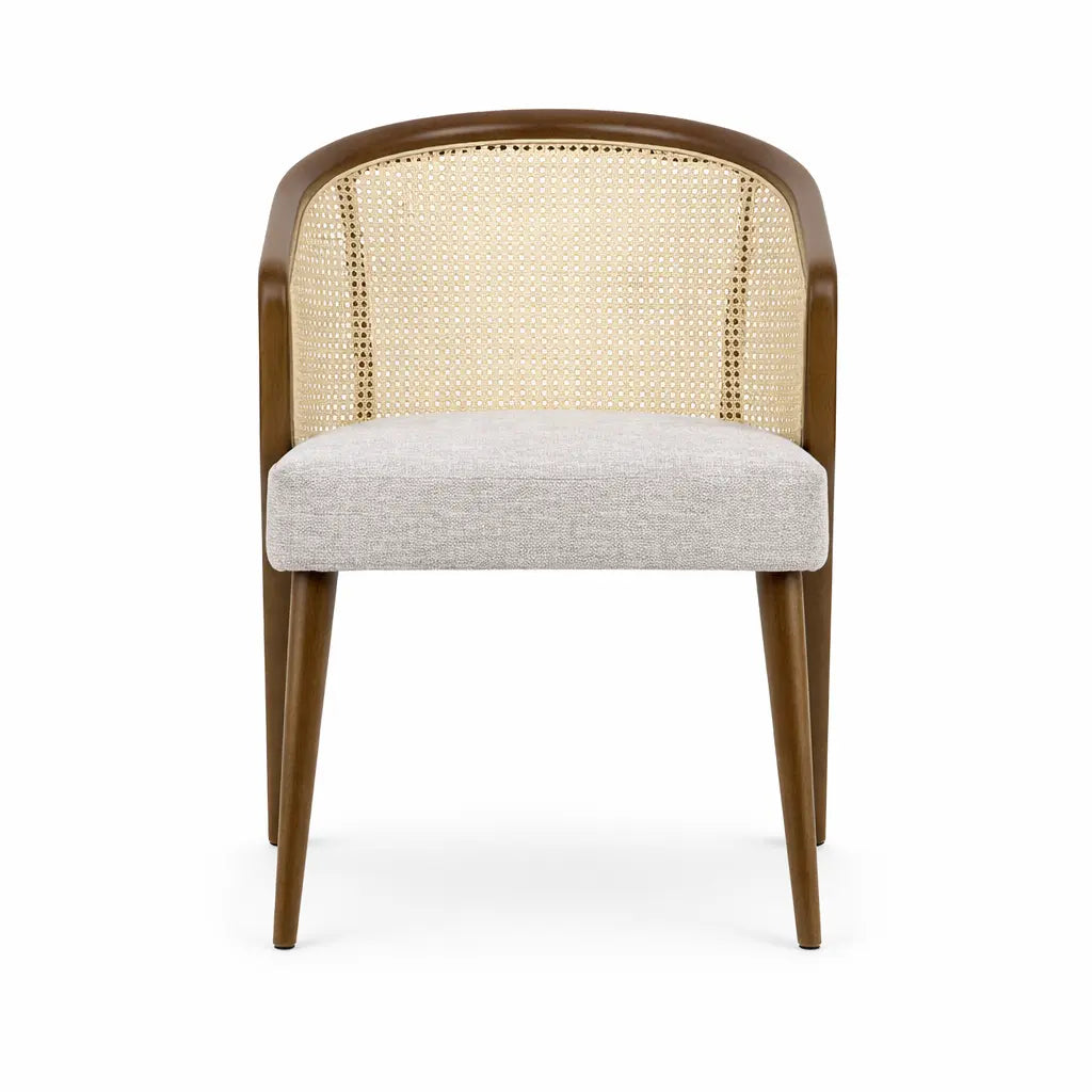 Trader Solid Wood Cane Accent Chair