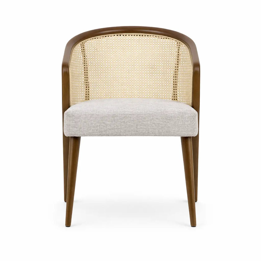 Trader Solid Wood Cane Accent Chair