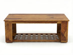 Brahmika Sheesham Rectangular Coffee Table with Rattan Cane Panels