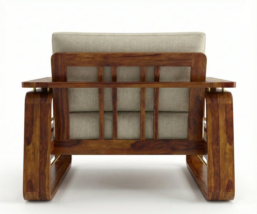 Brahmika Solid Wood Lounge Sofa Chair