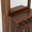 Solid Wood Dressing Table with Full-Length Mirror & Storage Cabinet