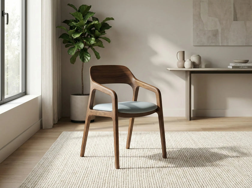 Claytopia Sculpted Solid Wood Armchair