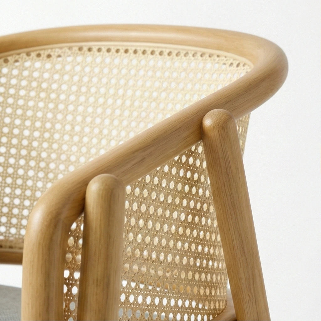 Brentwood Cane Back Solid Wood Armchair