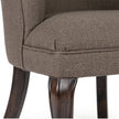 Classic Upholstered Accent Chair with Solid Wood Curved Legs