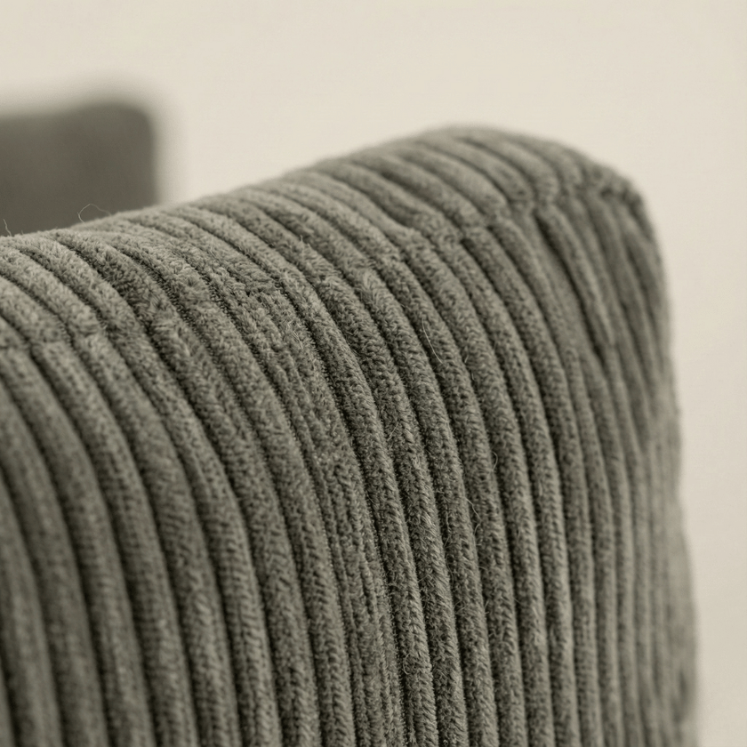Shelby Solid Wood Upholstered Sofa - Structured Calm with Quiet Authority by Induscraft
