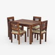 Joshua Sheesham Modern 4 Chair Dining Set for Compact Spaces - Induscraft