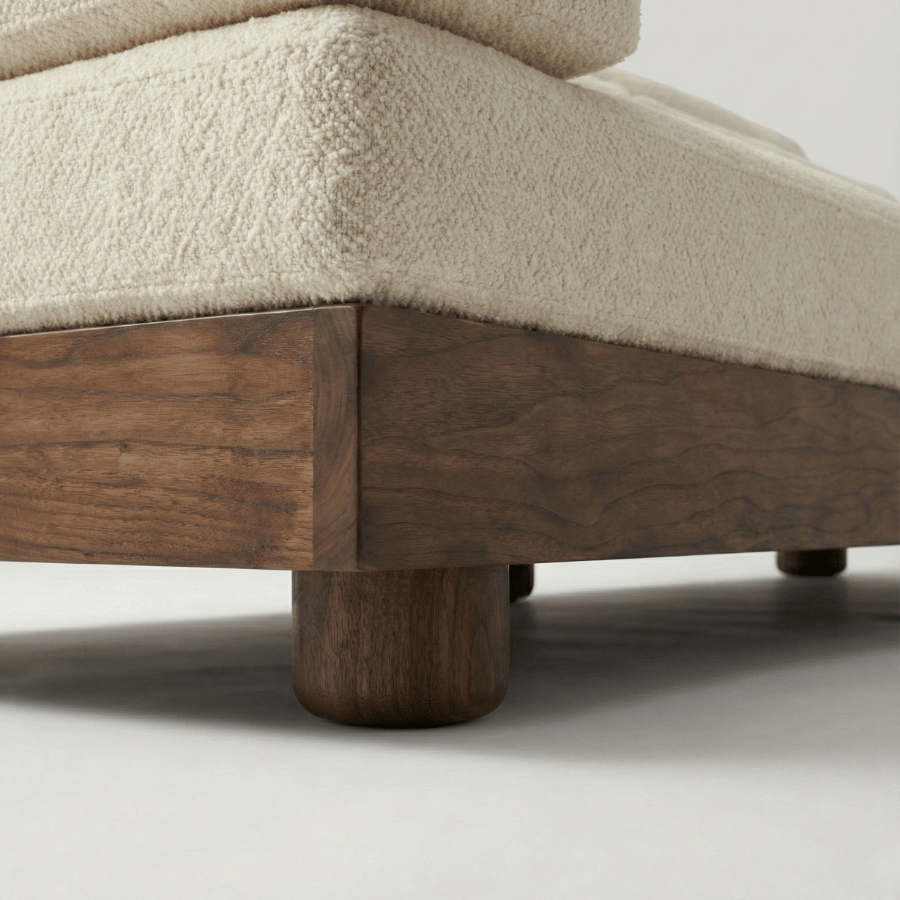 Weasely Solid Wood Fabric Sofa - Lounge Seating with Deep Cushioned Comfort by Induscraft