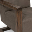 Solid Wood Box Frame Lounge Chair with Cushioned Seat