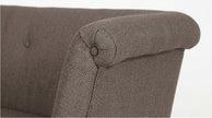 Classic Upholstered Wooden Bench Sofa with Rolled Arms