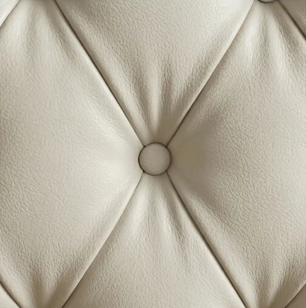 Classic Solid Wood Bed with Button-Tufted Upholstered Headboard