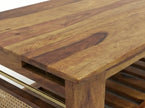 Brahmika Sheesham Rectangular Coffee Table with Rattan Cane Panels