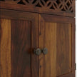Solid Wood Dressing Table with Full-Length Mirror & Storage Cabinet