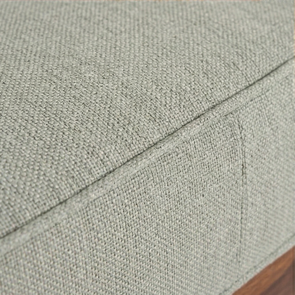 Solid Wood Cane 2-Seater Sofa with Upholstered Cushions