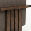 Solid Wood Box Frame Lounge Chair with Cushioned Seat