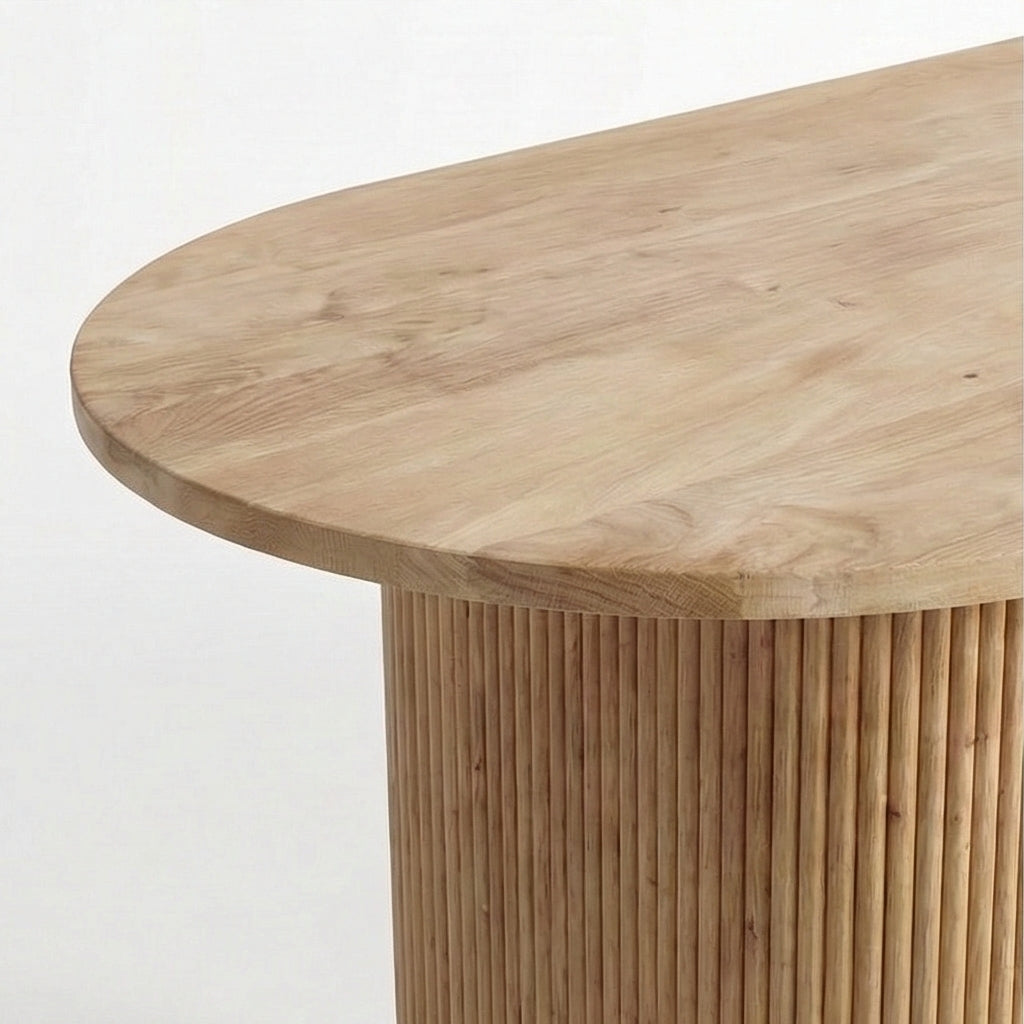 Acacia Wood Oval Dining Set – Option 2