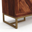 Herringbone Solid Wood Storage Cabinet
