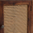 Solid Wood Cane Sideboard Cabinet Wooden Storage Console with Drawers