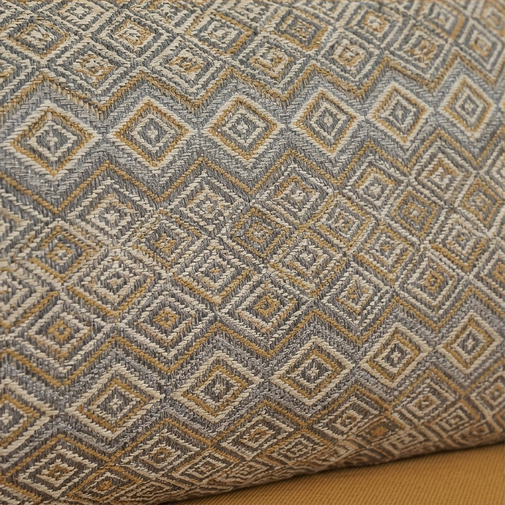 Modern Upholstered 2-Seater Sofa with Solid Wood Base & Patterned Cushions