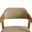 Brendon Sheesham Wood Chair with Upholstered Fabric Seat and Backrest (Set of 2)