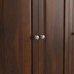 Solid Wood Shoe Storage Cabinet 3 Door Shoe Rack Organizer