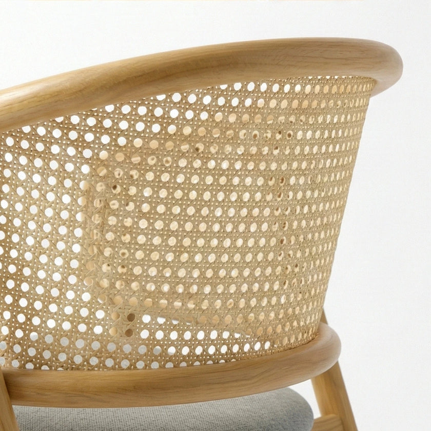 Brentwood Cane Back Solid Wood Armchair