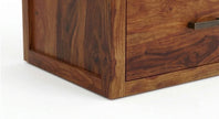 Solid Wood Dressing Table with Full-Length Mirror & Dual Drawer Storage
