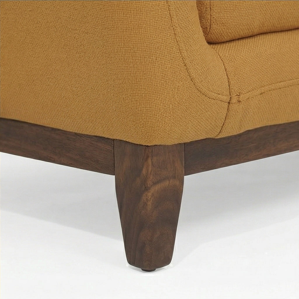 Modern Upholstered 2-Seater Sofa with Solid Wood Base & Patterned Cushions
