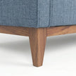 Solid Wood 3-Seater Sofa with Upholstered Fabric & Tufted Back