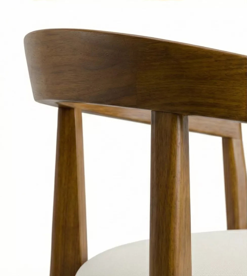 Snowcone Solid Wood Curved Armchair