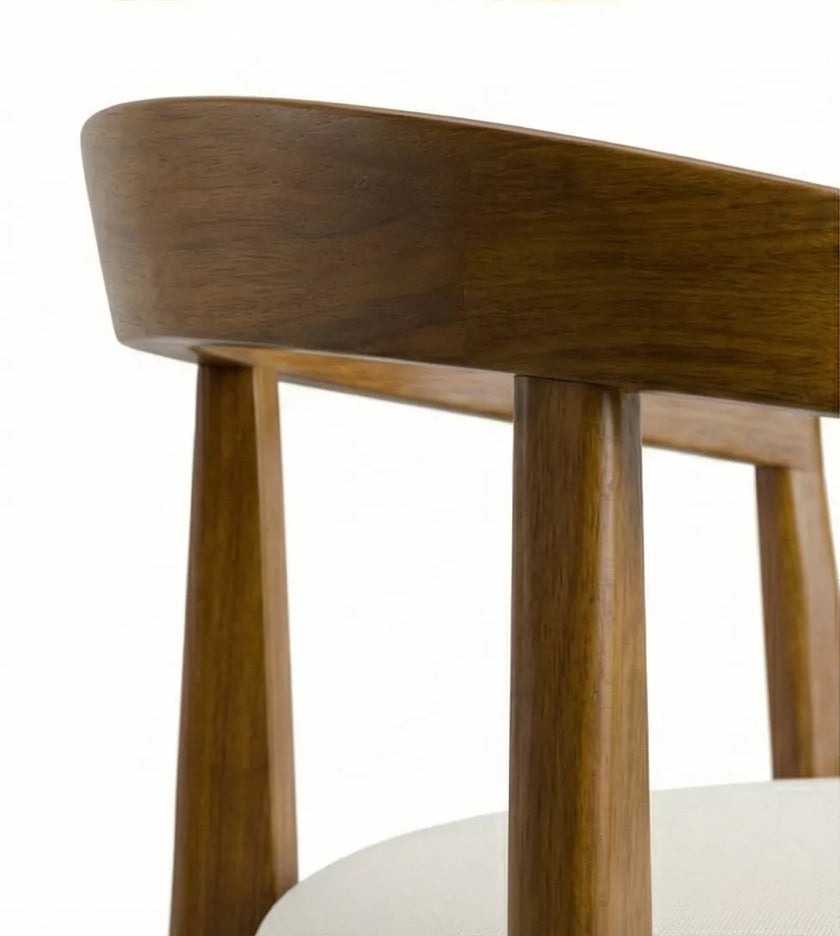 Snowcone Solid Wood Curved Armchair