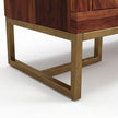 Herringbone Solid Wood Storage Cabinet