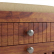 Solid Wood Shoe Rack with Carved Doors & Cushioned Bench Entryway Shoe Storage Cabinet