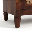 Solid Wood Cane Sideboard Cabinet Wooden Storage Console with Drawers