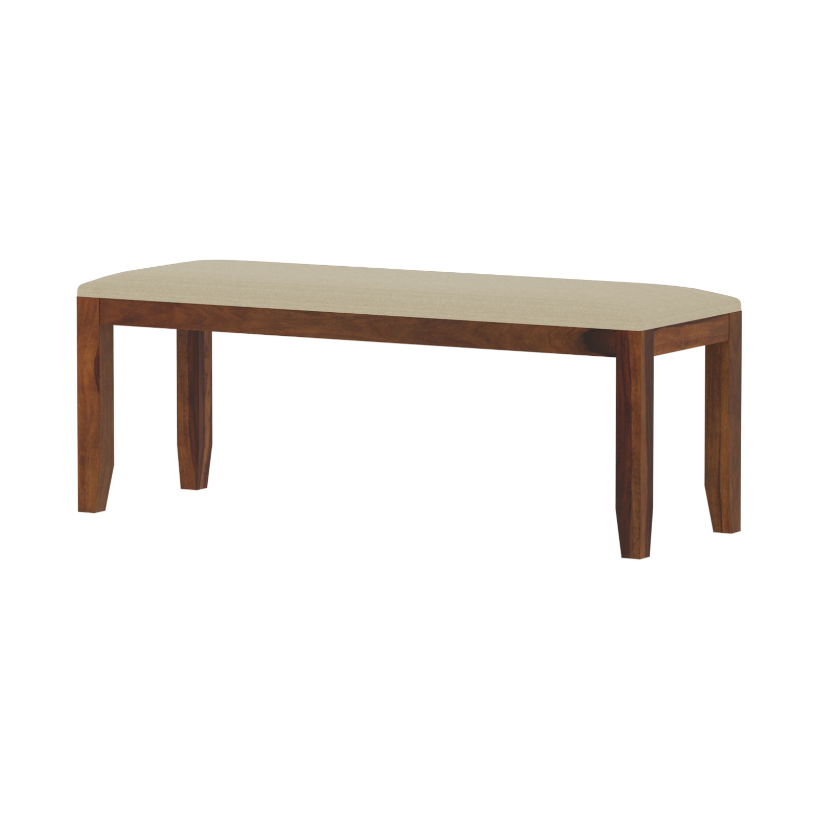 Cintee Sheesham Modern 6 Person Dining Set with 4 Chairs and Bench - Induscraft