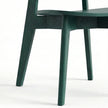 Biscuit Sheesham Wood Chair with Cane Backrest and Upholstered Fabric (Set of 2)