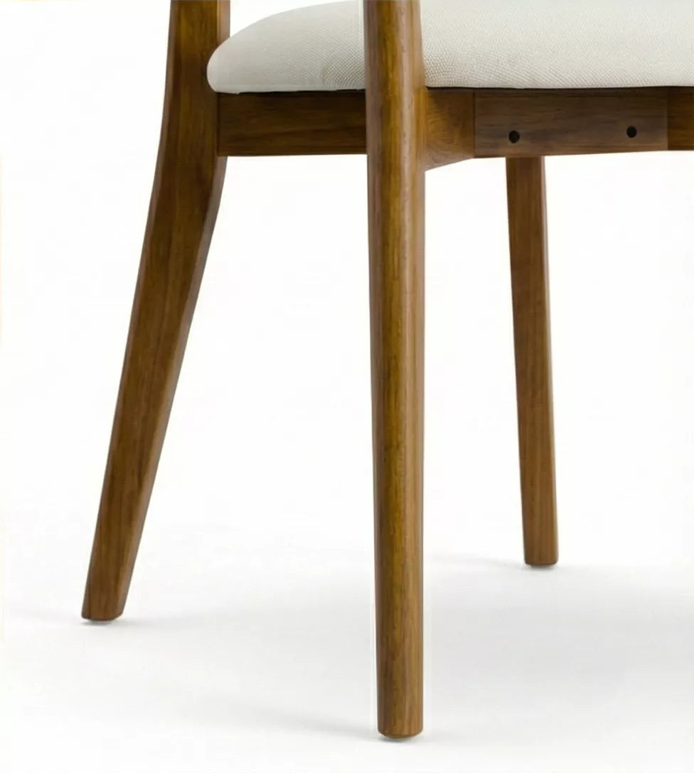 Snowcone Solid Wood Curved Armchair