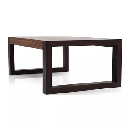 Alnia Rectangular Two-Tone Sheesham Coffee Table with Metal Legs