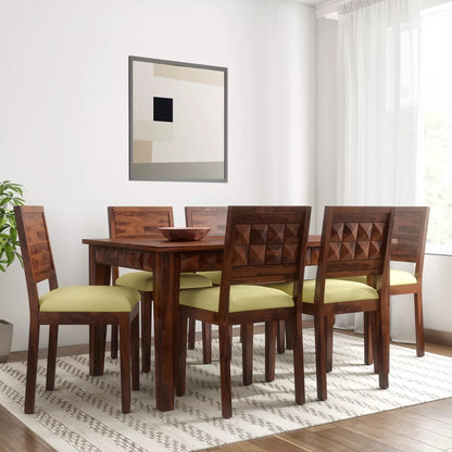 Antilia Contemporary Sheesham Wood 6 Seater Rectangular Dining Set