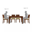 Antilia Contemporary Sheesham Wood 6 Seater Rectangular Dining Set - Induscraft