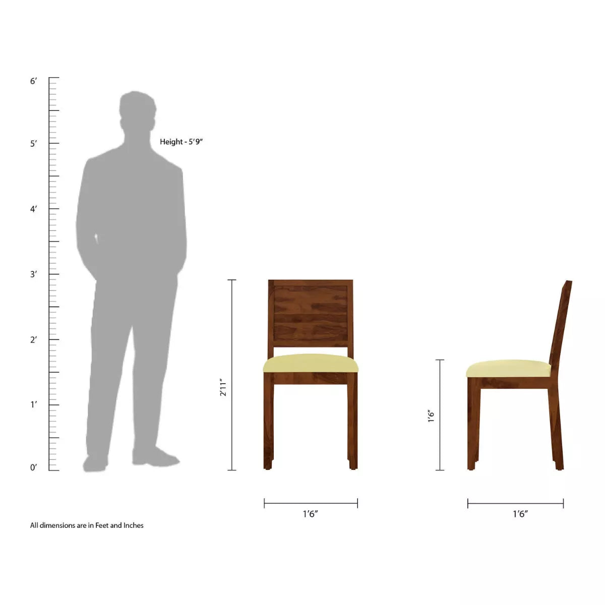 Antilia Contemporary Sheesham Wood 6 Seater Rectangular Dining Set