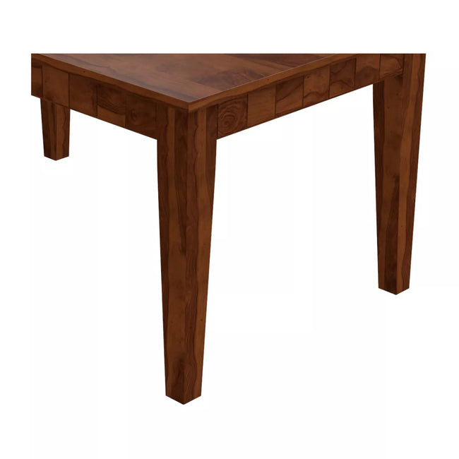 Antilia Sheesham Wood Rectangular 6 Seater Dining Table Closeup
